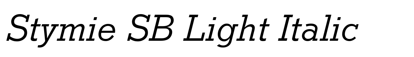 Stymie SB Light Italic
